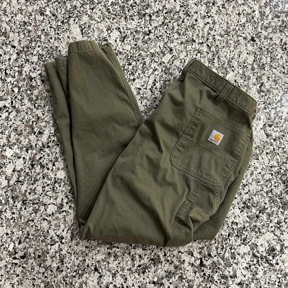 olive carhartt carpenter jeans